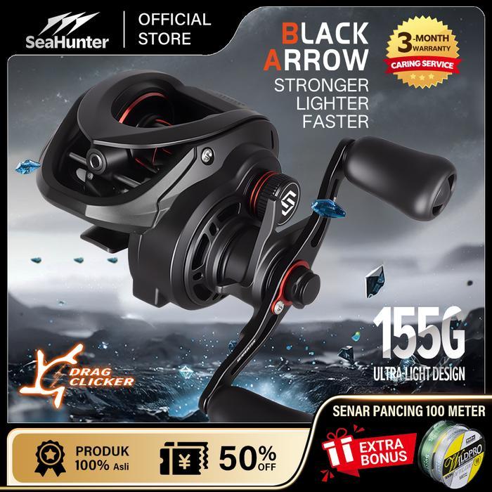 Daido Fishing - Seahunter Black Arrow Bc Reel Pancing Baitcasting Fishing Reel,Drag Clicker,Dual