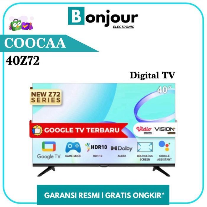 TV Google 40 Inch Android TV Coocaa 40Z72 40 Coocaa Digital TV 40