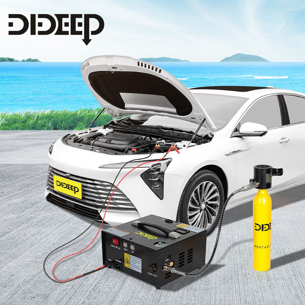 DIDEEP PCP pompa udara listrik kompresor udara inflator listrik mini 4500Psi/30Mpa Tekanan tinggi Ko