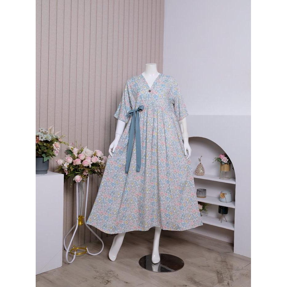 Zoraya Ayla Long Dress Daster Andin Rayon Premium Remaja Bumil Busui Terbaru Baju Tidur Wanita