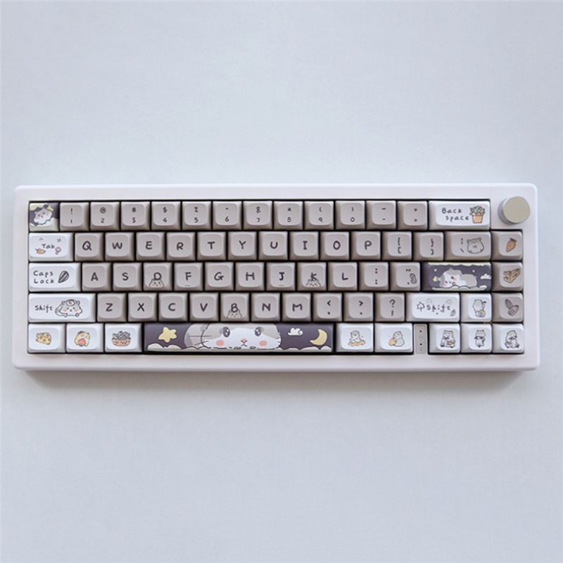 SB-132 KEYS KEYCAPS CUTE MOUSE THEME KEYCAPS ENGLISH KEYCAPS FOR61/64/68/84/87/96/98/104 MECHANICAL