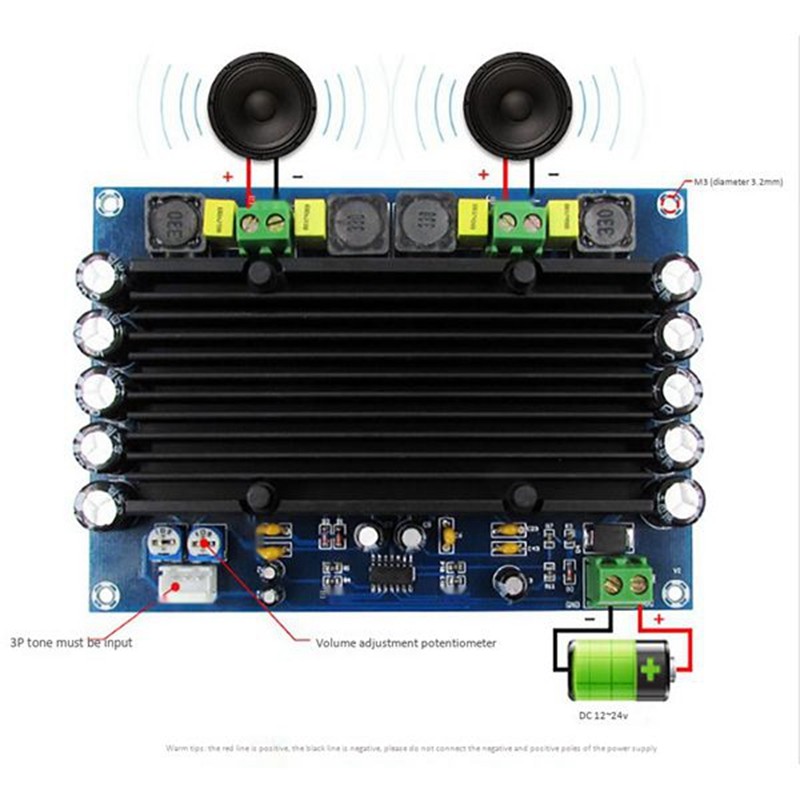 SB-XH-M546 PRESET PRE-STAGE TPA3116D2 DUAL-CHANNEL 2X150W BUILT-IN SOUND ULTRA HIGH POWER DIGITAL