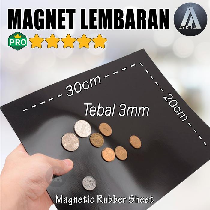Magnetic Strip Rubber Sheet Magnet Lembaran Karet A4 20X30Cm Tebal 3Mm