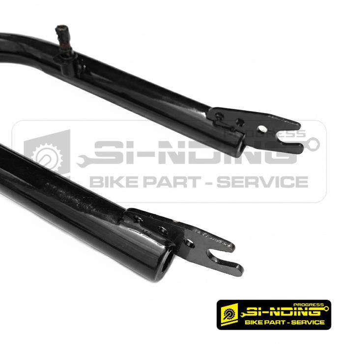 Terbaru Fork 20Inch Bmx Oversize 28,6 Non Drat Hitam Besi Premium