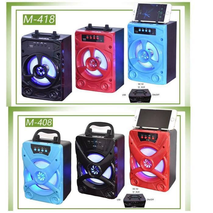speaker bluetooth M408/M418+standing hp speaker bluetooth suara bagus