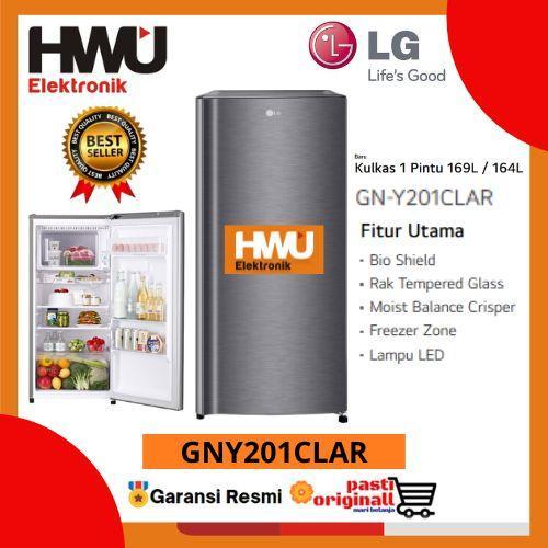 LG GNY201CLAR Kulkas 1 Pintu 169L/164L 1 Door Refrigerator GN-Y201CLAR