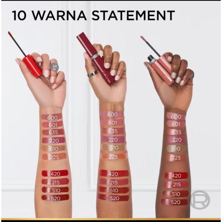 READY LOREAL Paris Infallible Laque Resistance Lip Cream Glossy Pmented Lipstik Transferproof
