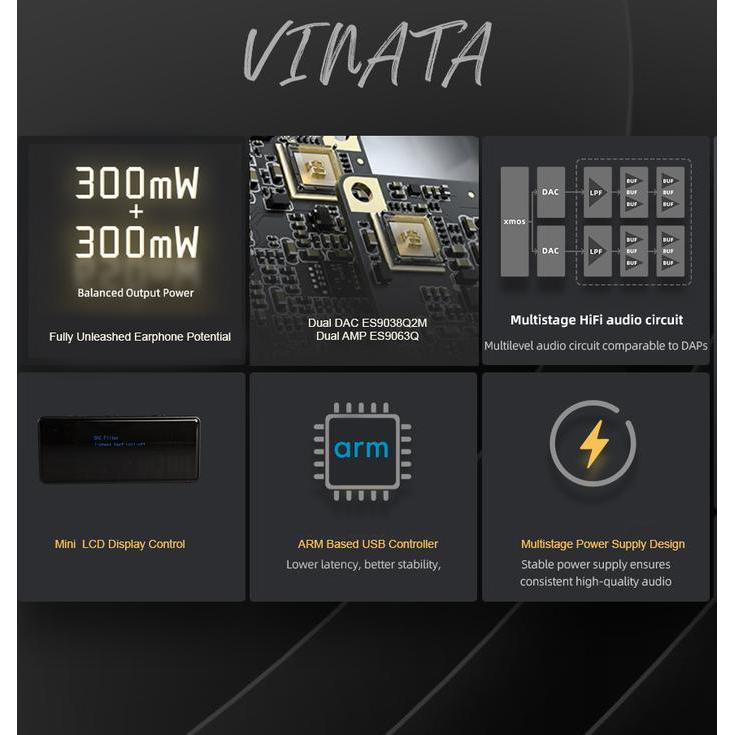 J3 Audio Labs Vinata Fully Balanced Portable Usb Dac Amps Dual Dac Es9038Q2M Dual Amp Es9063Q