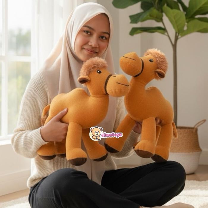 READY Boneka Unta Arab/ Boneka Mainan Anak Unta Arab/ Souvenir Haji dan Umrah