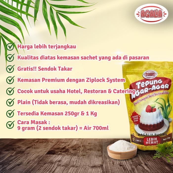 Diskon Tepung Agar Kiloan Plain 250 Gr - Agalia Original