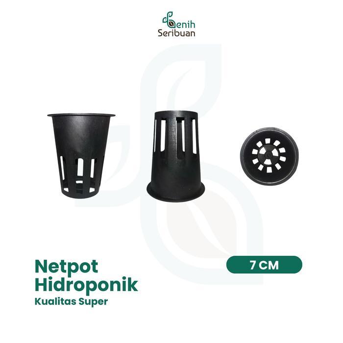 Paket Netpot 5 & 7 Cm Hitam Media Tanam Hidroponik - Benih Seribuan