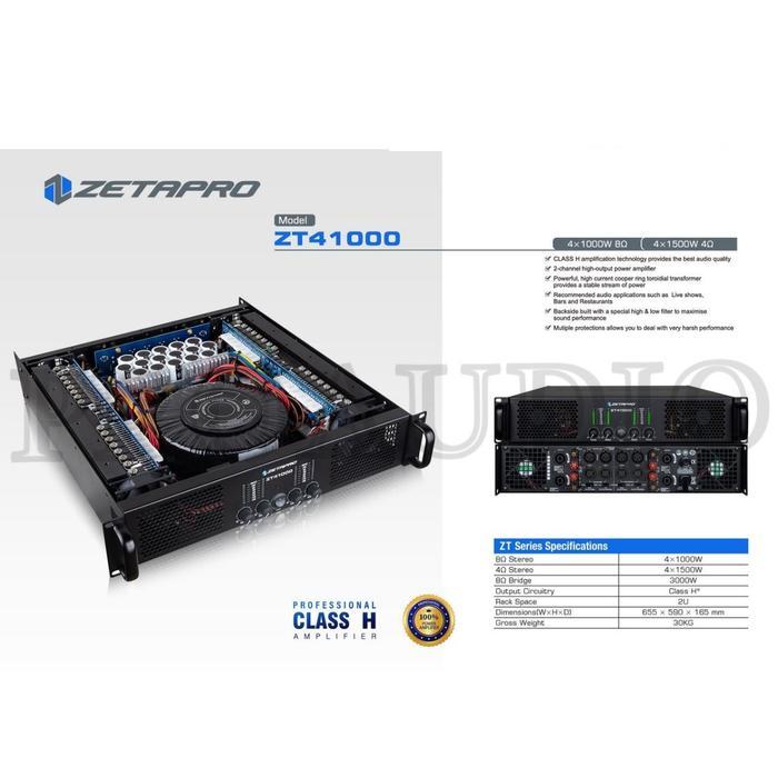 Power Ampli Amplifier ZETAPRO ZT41000 ZT 41000 Class H Orinal