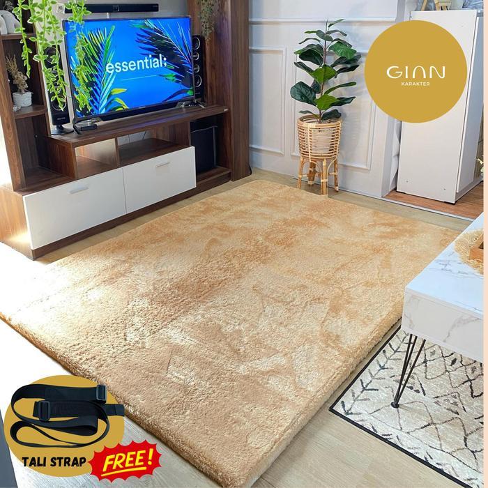Surpet [Kasur Karpet] Bulu Empuk Polos 200cm 150cm - Gian Karakter
