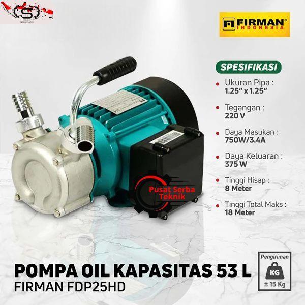 Pompa FIRMAN FDP 25 HD Pompa Oli /Minyak /Solar FDP25HD - TanpaBublewrap