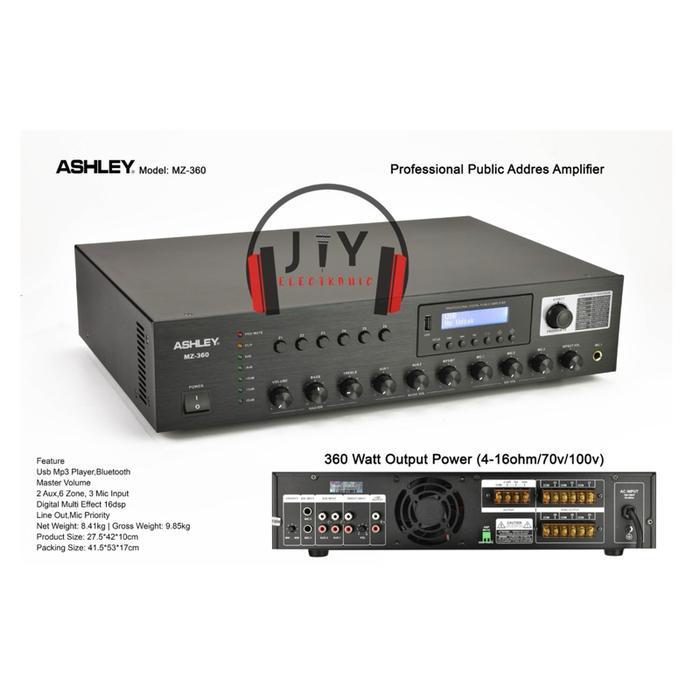 Amplifier Ampli Ashley MZ-360 MZ 360 MZ360 Professional Public Address