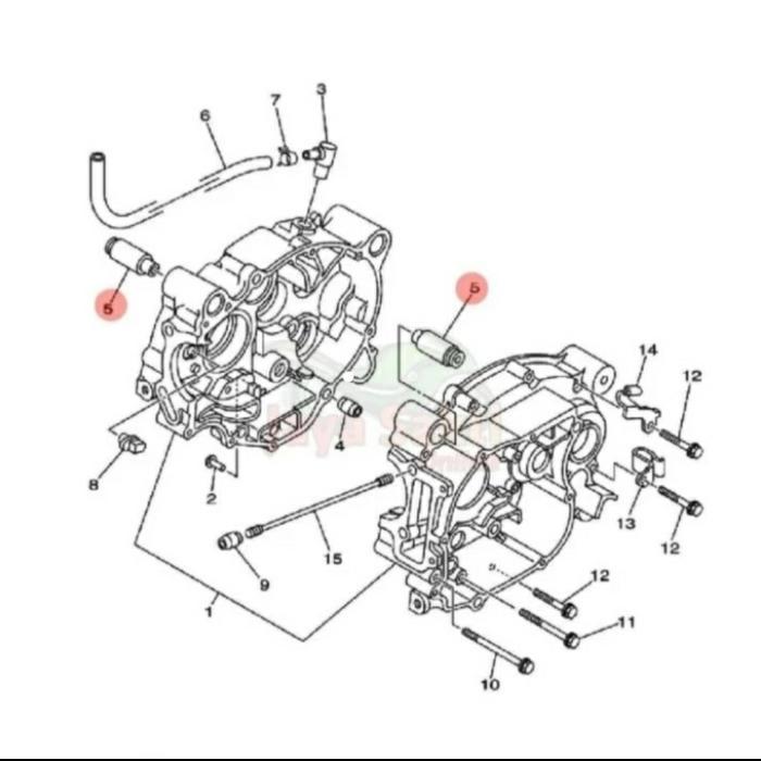 Bos Engine Mounting Vega R Jupiter Z 2004 Asli Yamaha