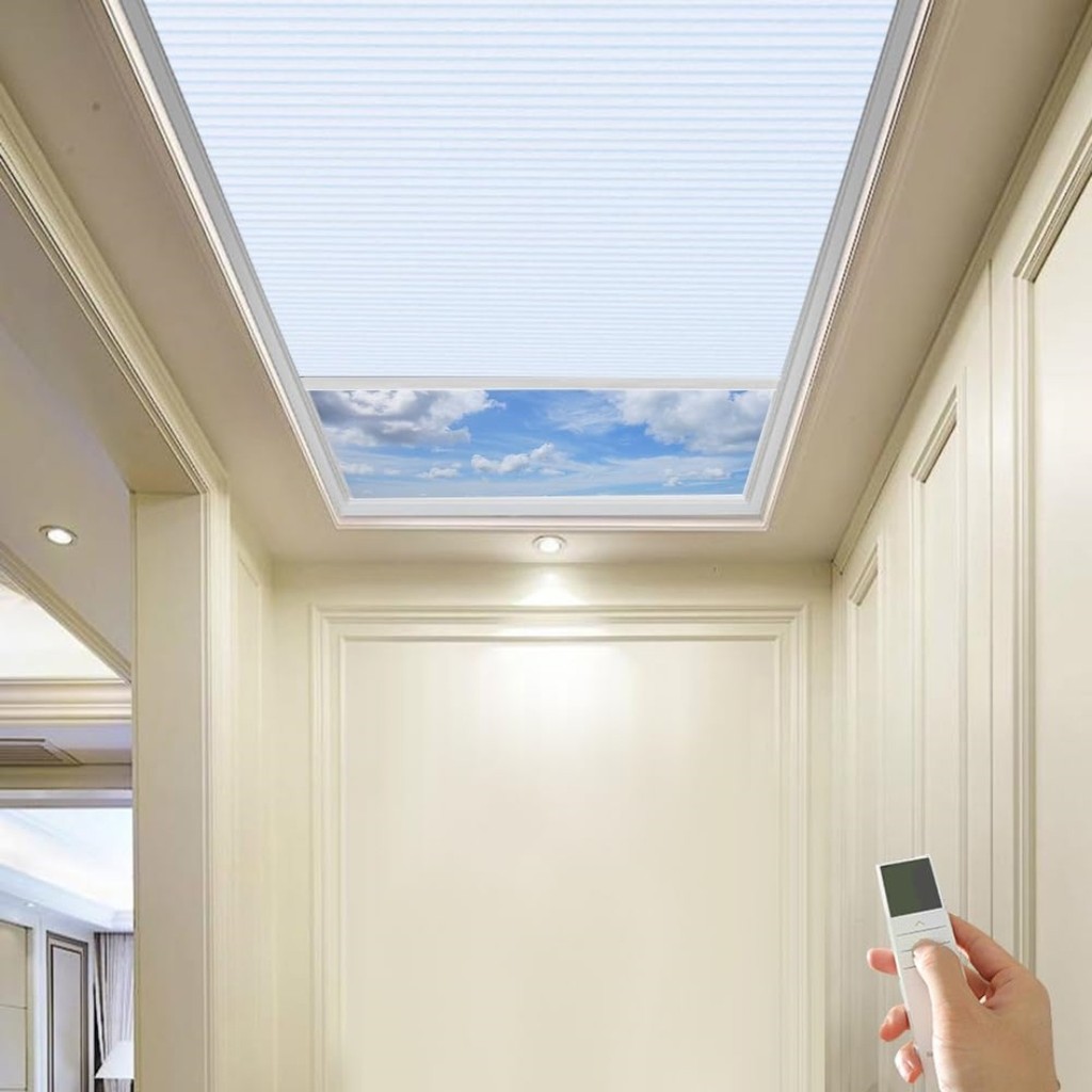 Luxury Modern Design New Style 100% Blackout Remote Motorized Skylight Honeycomb Blinds For Skylight