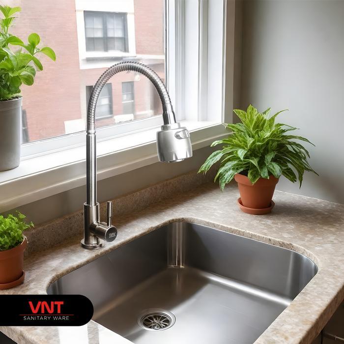 VNT Kran Cuci Piring Flexible Stainless Keran Sink Dapur Fleksibel