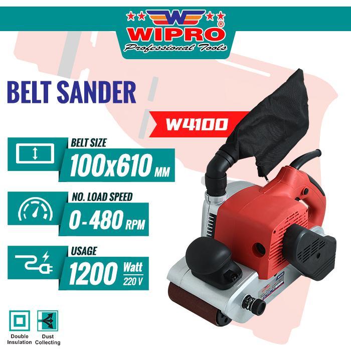 Mesin Amplas Belt W4100 Belt Sander  WIPRO