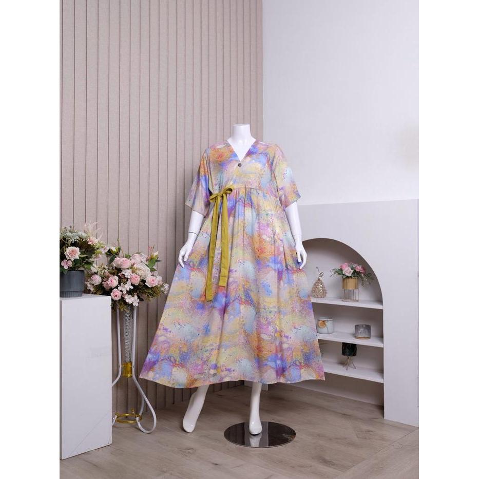 READY Zoraya Ayla Long Dress Daster Andin Rayon Premium Remaja Bumil Busui Terbaru Baju Tidur