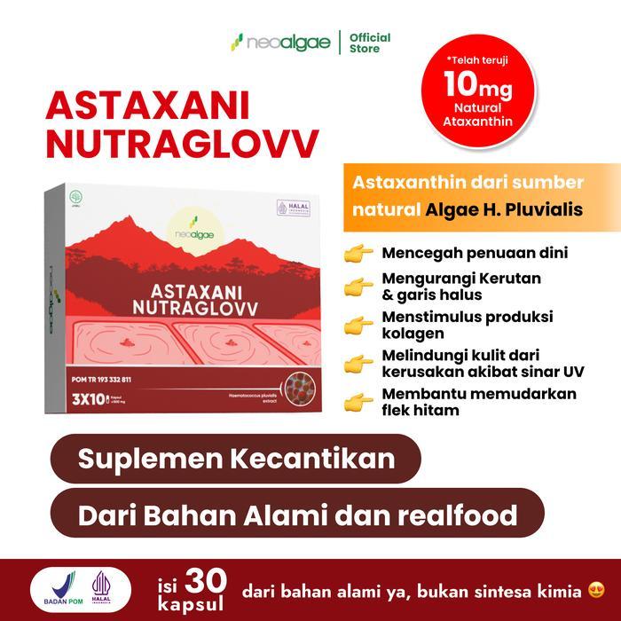 [ Bpom & Halal ] - Neoalgae Astaxani Nutraglow Suplemen Kecantikan 10 Mg Natural Astaxanthin