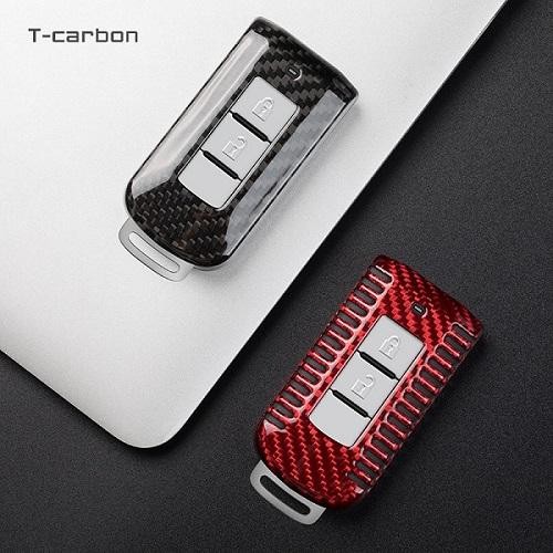 T-Carbon Key Case Cover Carbon Kevlar MITSUBISHI Pajero Sport Xpander