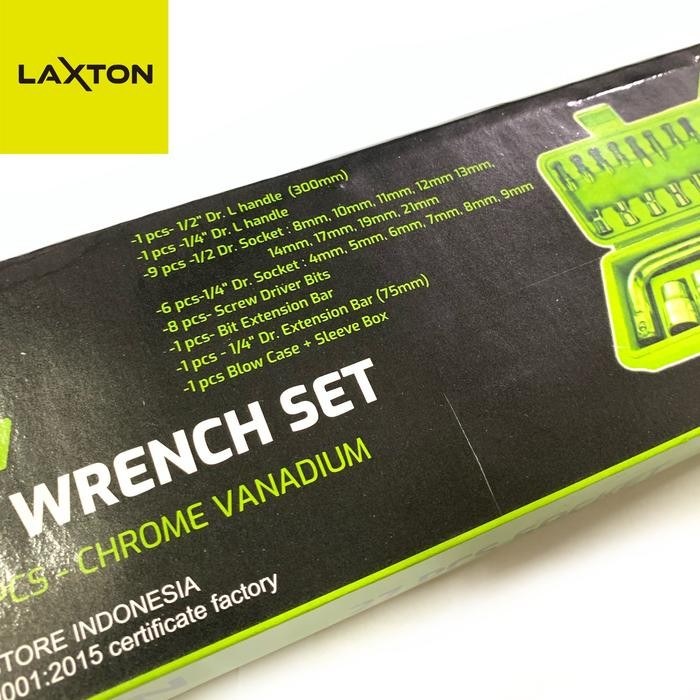 LAXTON kunci sok shock set motor socket 27 pcs L03-027 MURAH LARIS