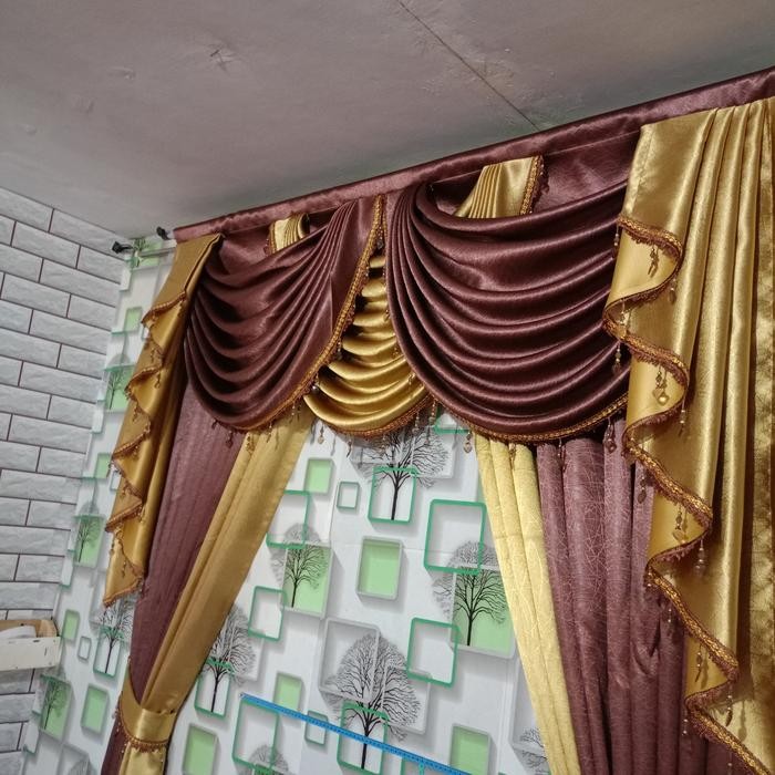 ASLI gorden poni minimalis mewah gorden terbaru gorden blackout READY STOCK