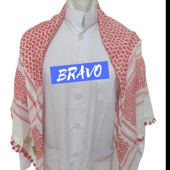 DISKON Surban ALMAS Qutlah Merah Putih Sorban Arab Almas SORBAN Arab Rumbai READY STOCK