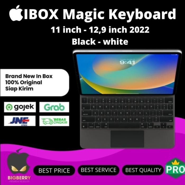 Ibox Apple Magic Keyboard Ipad Pro 2022 M2 4Th 6Th Gen 11 12.9 Resmi