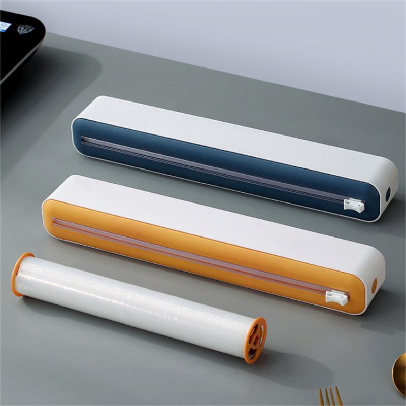 1/2PCS In 1 Cling Wrap Cutter Cling Film Storage Food Wrap Dispenser Aluminum Foil Cutter Saran Wrap