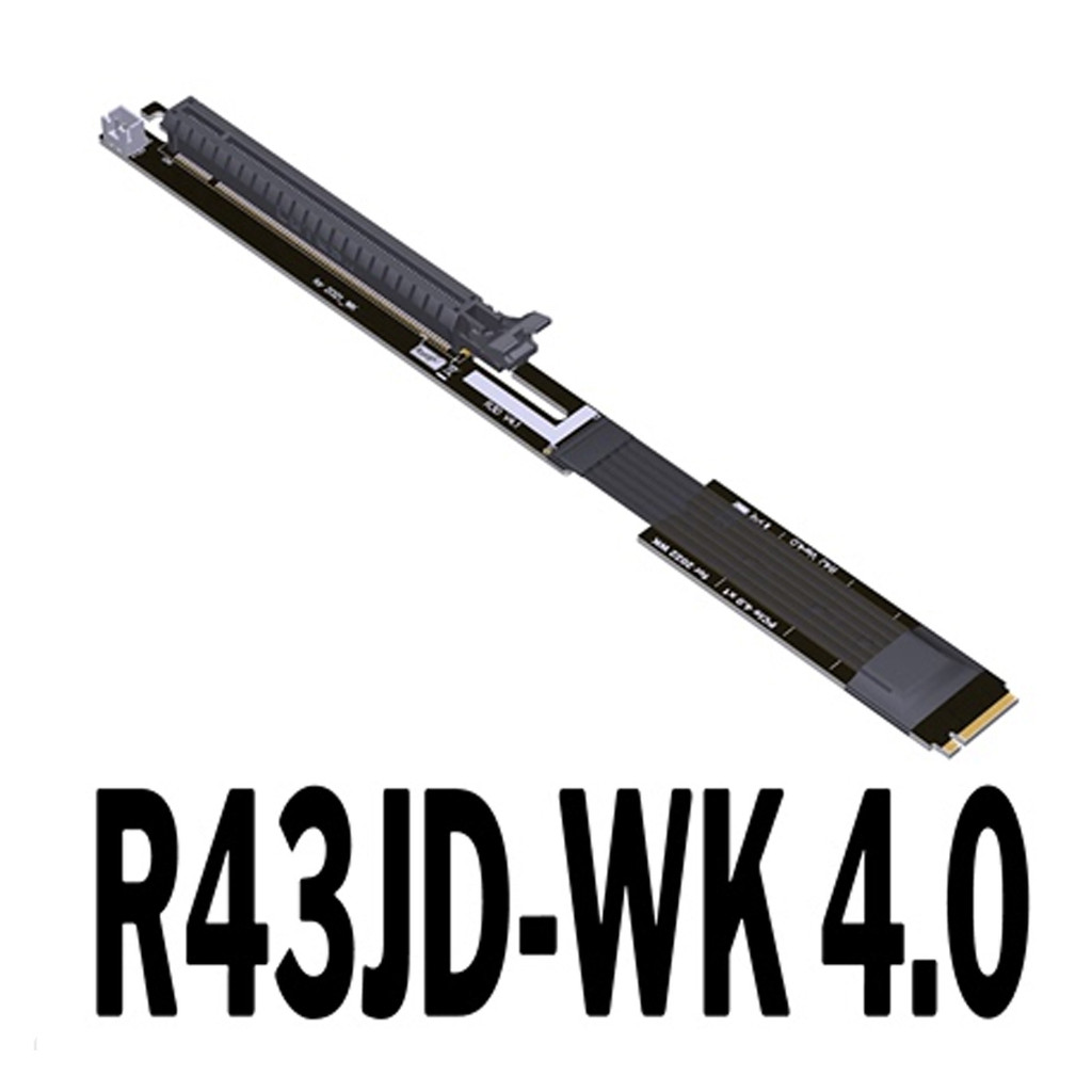 For RTX3090 RX6800xt Graphics Video Extension Cable PCIe 4.0 x16 16G/bps to M.2 for NVMe Riser Cable
