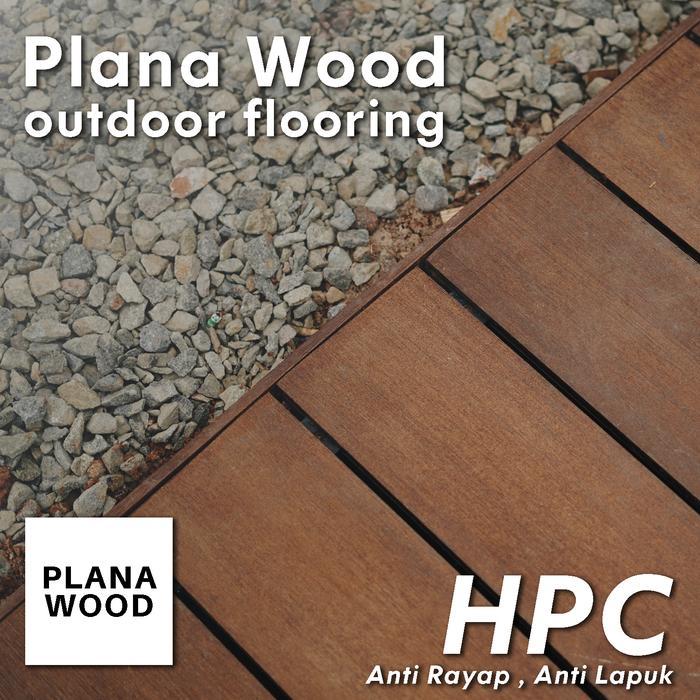 Plana wood HPC Decking Lantai kayu outdoor substitusi decking wood plastic composite