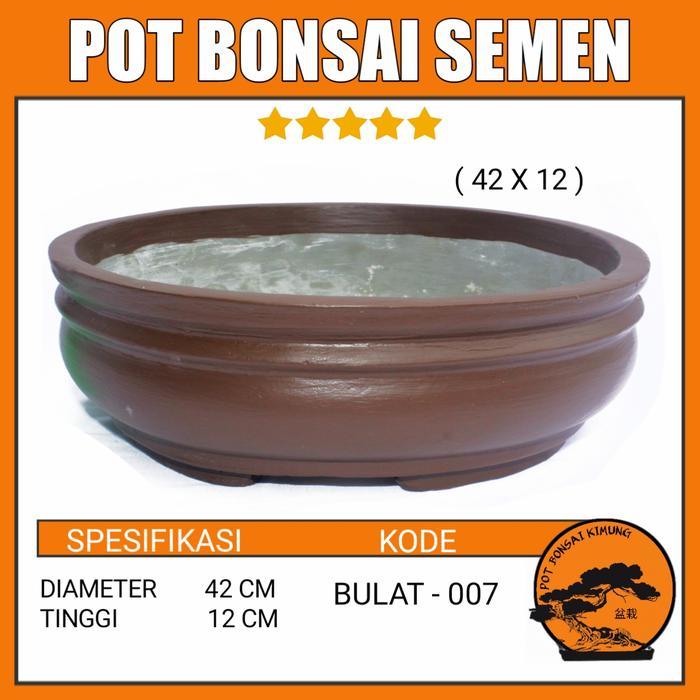 Pot Bonsai Pot Semen Pot Tanaman Hias Bentuk Bulat Besar