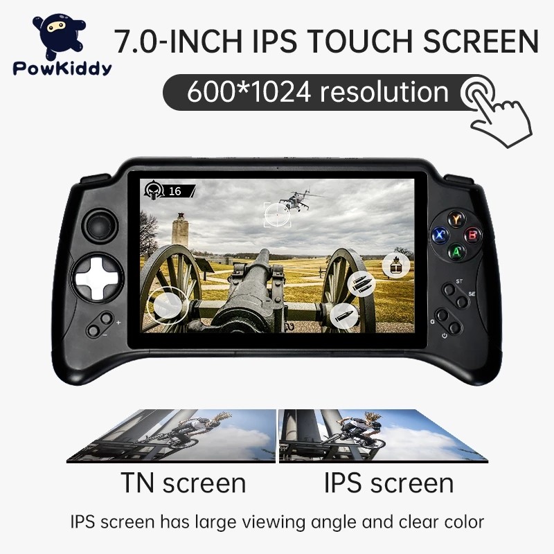 POWKIDDY New X17 Android 7.0 Handheld Game Console 7-inch IPS Touch Screen MTK 8163 Quad Core 2G RAM
