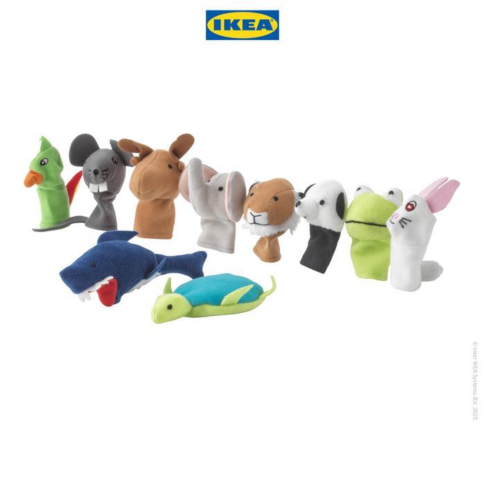 rskz- Ikea Titta Djur Boneka Jari Berbagai Hewan Isi 10Pcs