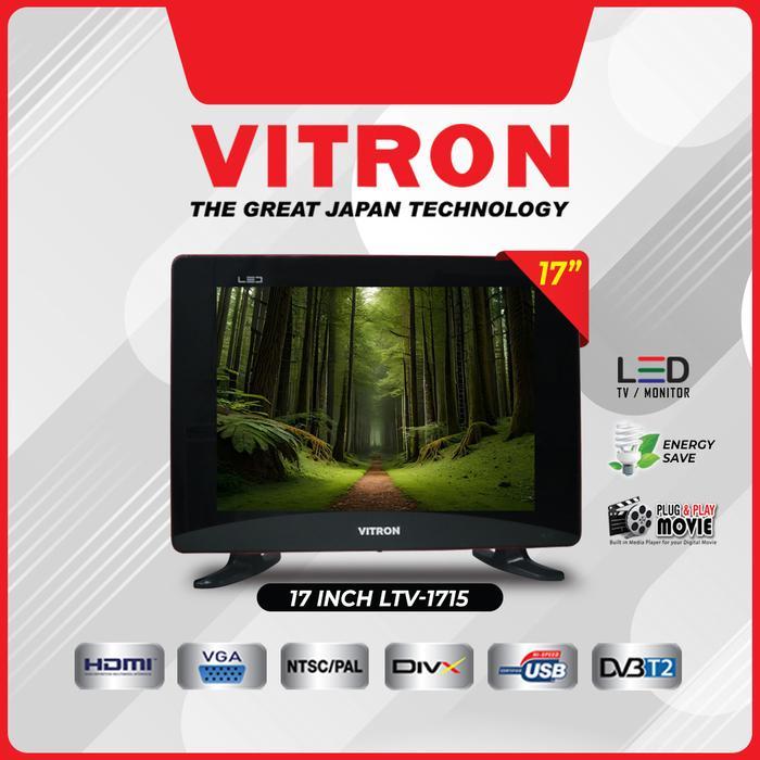 PROMO Vitron LED Digital TV 17 Inch LTV 1715 P2 / LTV1715 USB MOVIE HDMI 3 in 1 Function TV/ Monitor