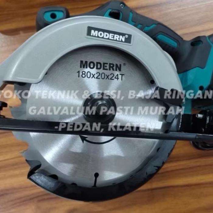 Cordless Circular Saw M60 Modern M-60 Mesin Gergaji Kayu Baterai 7 Inch