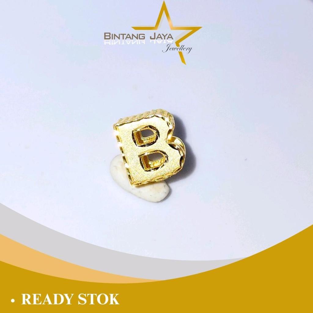Liontin Emas - Huruf B Doft - Kadar (16K) - Berat 0,74gr - Personalisasi gaya dengan inisialmu - Sim