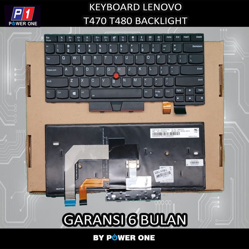 Keyboard Lenovo T470 T480 Backlight