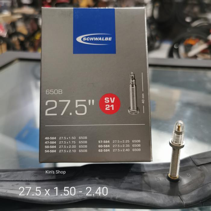 Ban Dalam Schwalbe 27.5 X 1.50 1.75 2.00 2.10 2.25 2.35 2.40 Sv21 40Mm