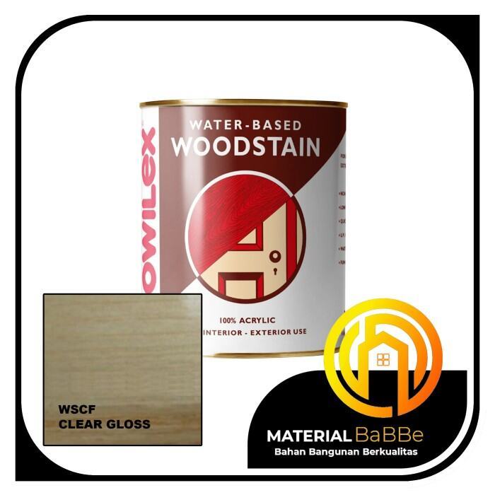 Mowilex Woodstain WSCF Clear Gloss 1 Kg Cat Plitur Politur Kayu