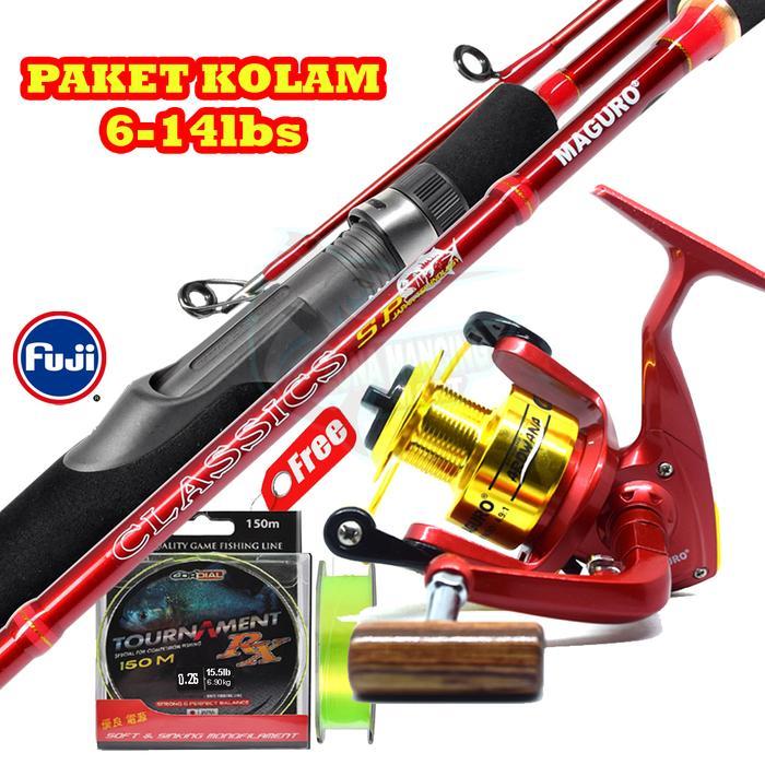 PAKET MANCING GALAPUNG 1 SET JORAN MAGURO CLASSIC 602MLS + REEL MAGURO AROWANA 2000 + SENAR CORDIAL