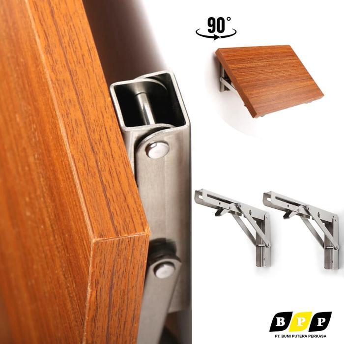 Engsel Siku Lipat Bracket Dinding Meja Minimalis VINCITORY Rak Lipat Meja Dinding Bracket Ambalan