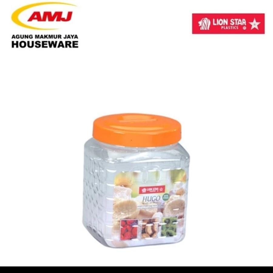 Hugo 6L Jar Toples Segi Bulat Kecil Serbaguna Plastik Awet Kuat Tebal Premium Lion Star Sealware Mur