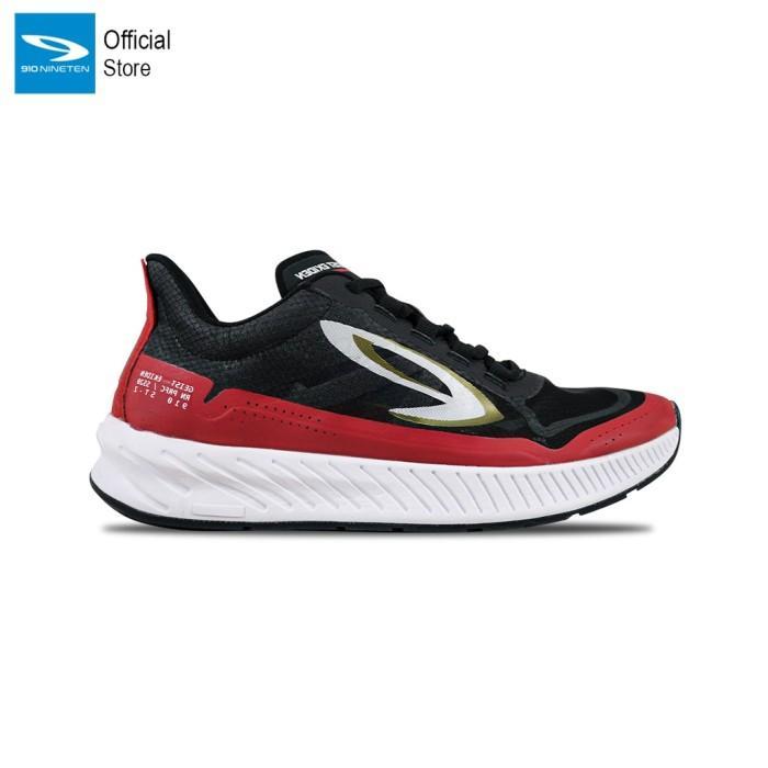 Lansungkirim- 910 Nineten Geist Ekiden Sepatu Running - Hitam/Merah/Putih Olahraga Lari Sport