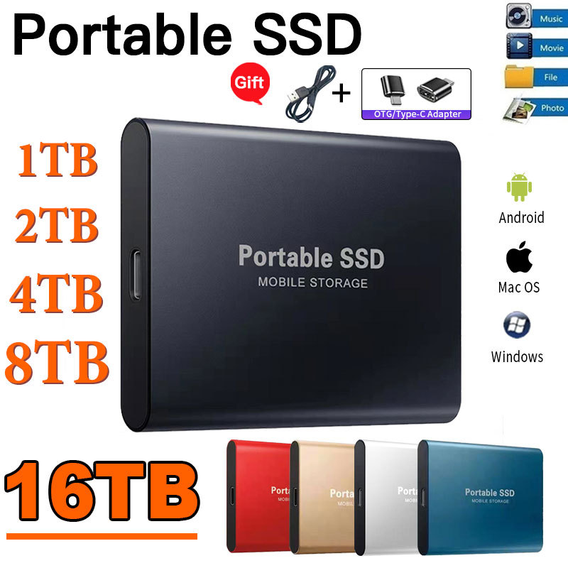 Portable Original High-speed 1TB SSD External Solid State Hard Drive