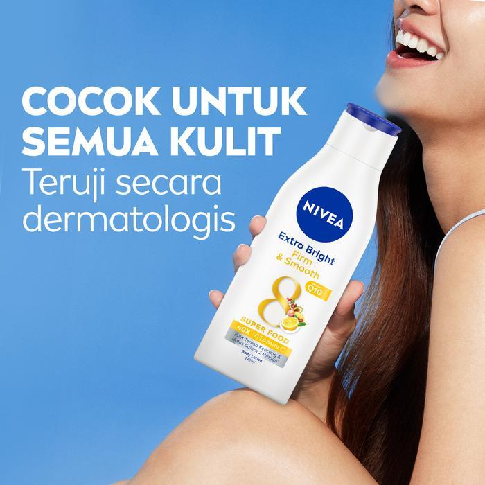 i0cc- (Paket Hemat Isi 2) Nivea Body Lotion Extra Bright Firm & Smooth Q10 190Ml - Hand Body