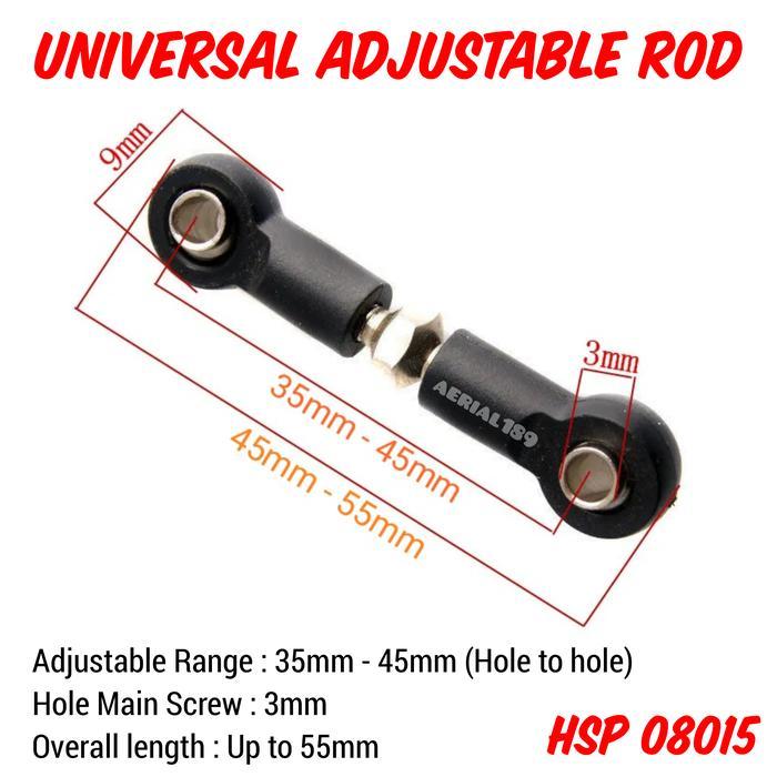 Jual Steering Rod Rc 1/10 1/12 1/14 Wltoys Tamiya Kyoso Hsp 08015 Pangolin