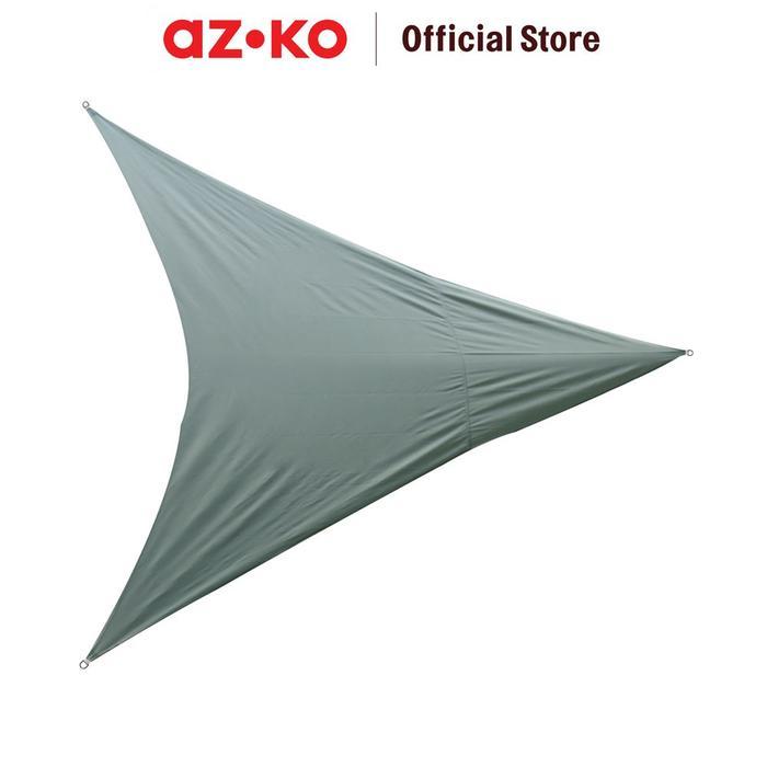 Azko Soleil 3.6 Mtr Kanopi Taman Triangle - Abu-Abu Muda Canopy Atap Teras Dekorasi Taman Garden